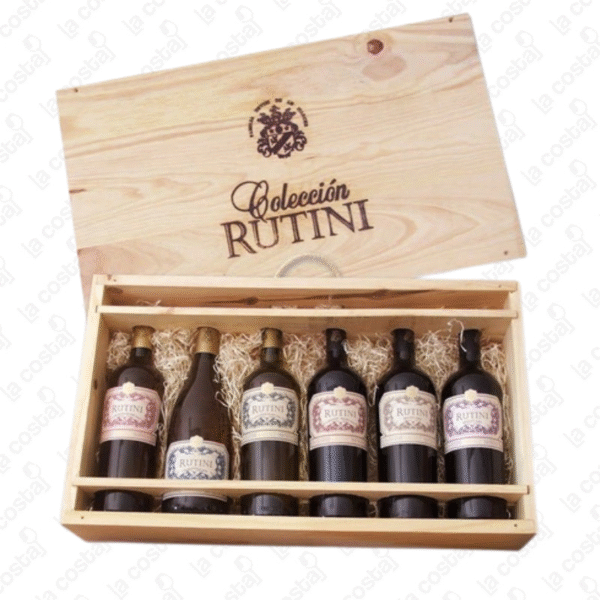 Rutini Colección Caja Madera 6 Botellas Estuche